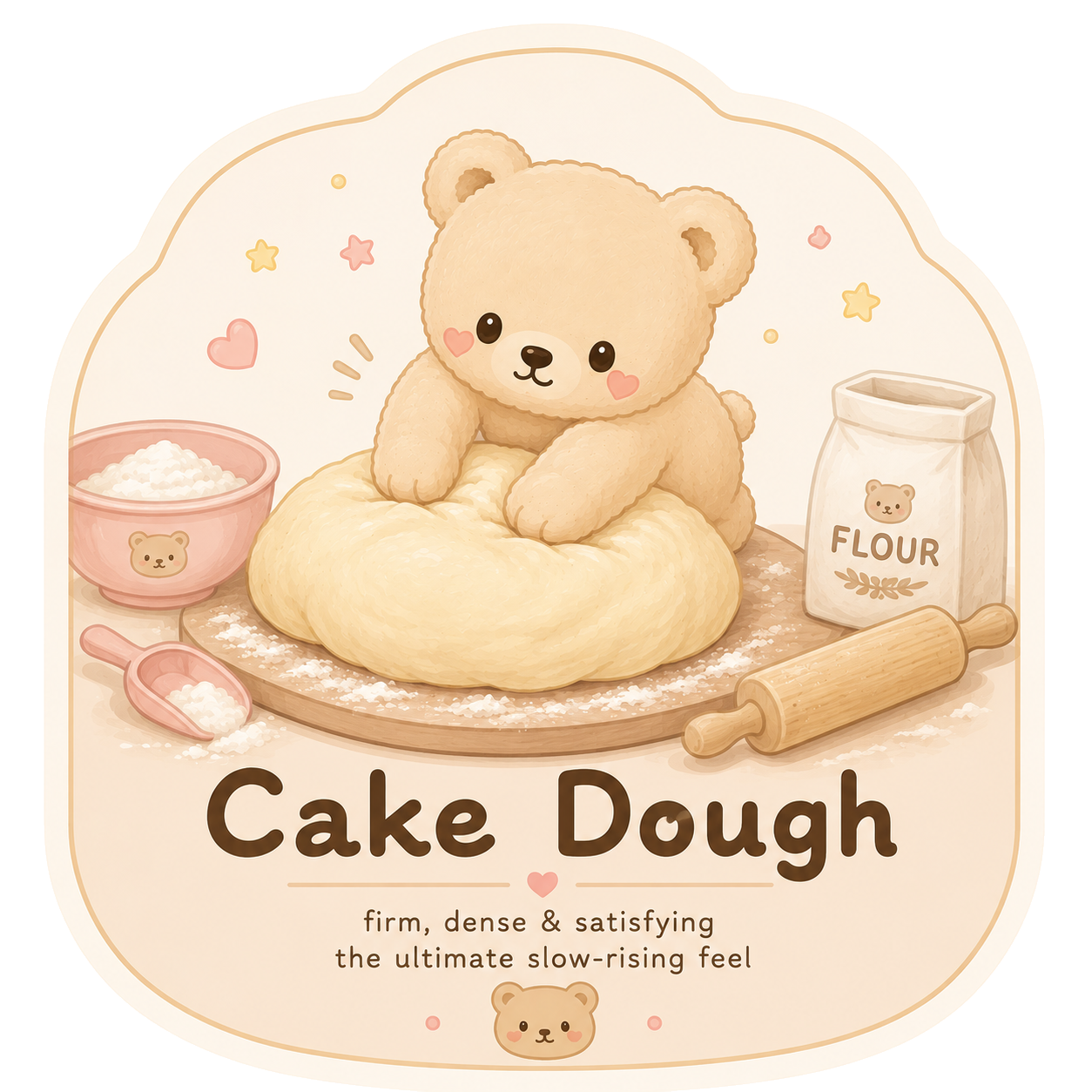 Cake Dough: Firm, dense and satisfying