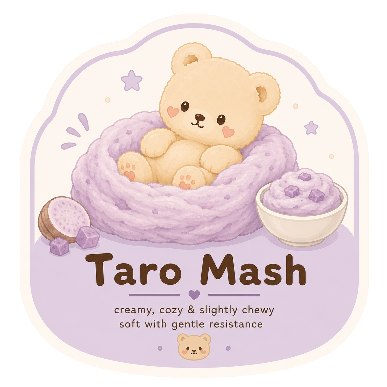Taro Mash: Creamy, cozy and gently chewy